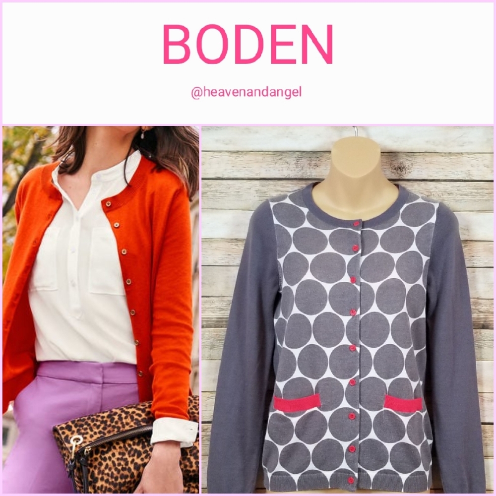 Boden Circle / Dot Wool Blend Cardigan